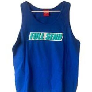*BRAND NEW blue FULL SEND Tank Top (Large)